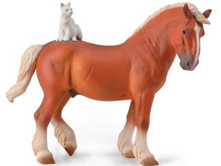 COLLECTA - DRAFT HORSE WITH CAT Sale