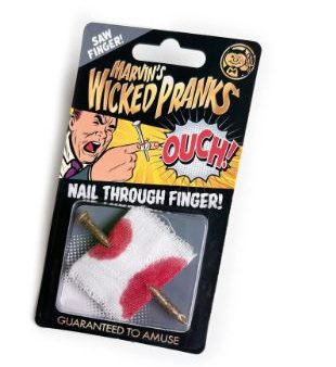 MARVINS WICKED PRANKS - NAIL THROUGH FINGER For Sale