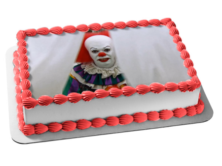 Stephen King It Pennywise Classic Horror Film Edible Cake Topper Image ABPID52787 Online now