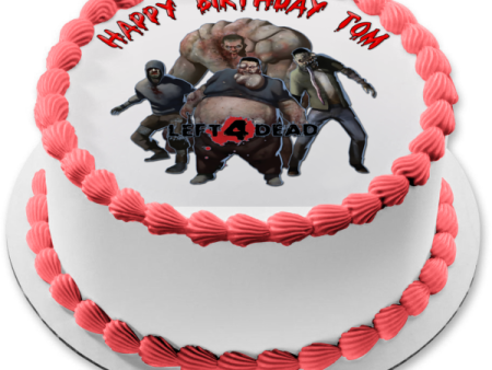 Left 4 Dead Zombie Shooter Gaming Special Infected Smoker Tank Boomer Hunter Logo Edible Cake Topper Image ABPID52748 Sale