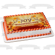 Joy of Thanksgiving God Is Good Fall Colored Leaves Edible Cake Topper Image ABPID52734 Online now