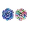 Painted Colors Printed Rose Assortment Gum Paste Flowers on Sale