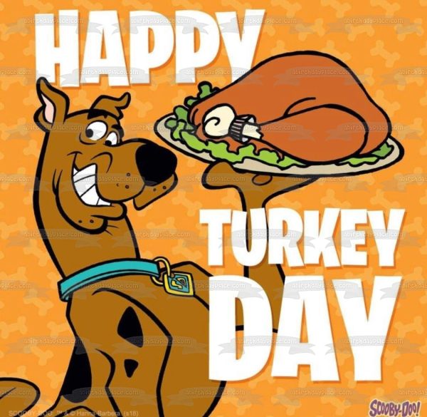 Scooby-Doo Happy Turkey Day Happy Thanksgiving Turkey Edible Cake Topper Image ABPID52725 For Discount