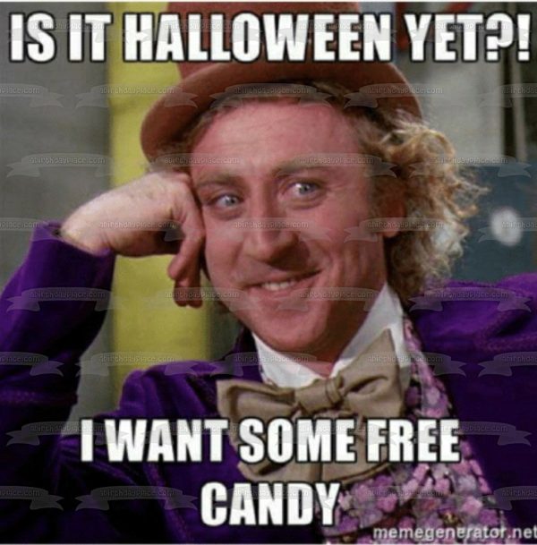 Willy Wonka and the Chocolate Factory Halloween Meme Willy Wonka Edible Cake Topper Image ABPID52768 Online