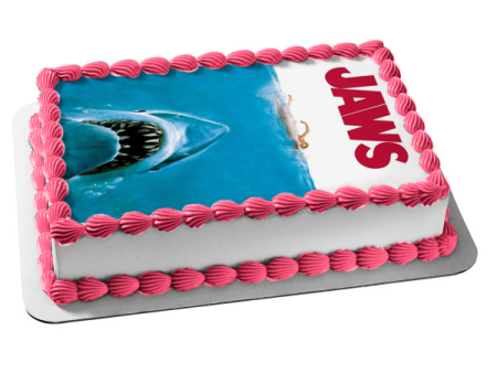 Jaws Movie Poster Classic Horror Film Shark Edible Cake Topper Image ABPID52788 For Discount