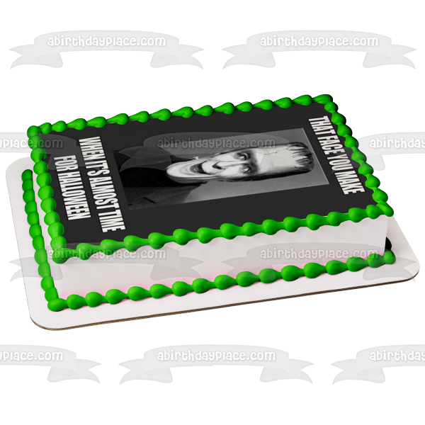 Frankenstein Happy Halloween Meme Frankenstein Smiling Edible Cake Topper Image ABPID52765 Sale