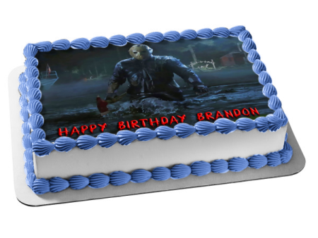 Jason Friday the 13th Classic Horror Movie Edible Cake Topper Image ABPID52782 Discount