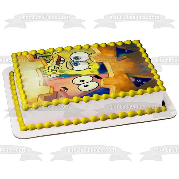 SpongeBob SquarePants Patrick Happy Halloween Scary Jack-O-Lantern Edible Cake Topper Image ABPID52705 For Cheap