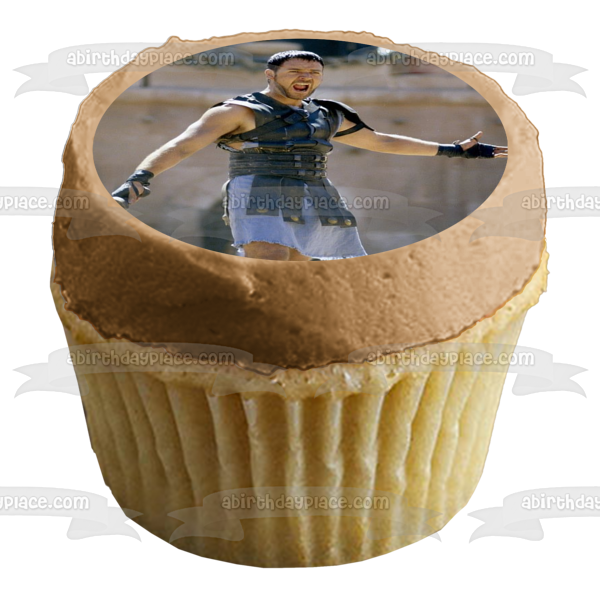 Gladiator Movie Maximus Russell Crowe Are You Entertained? Edible Cake Topper Image ABPID52754 For Sale