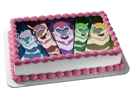 Voltron: Legendary Defender World Paladins of Voltron Keith Shiro Lance Hunk Pidge Animated Show Edible Cake Topper Image ABPID52784 Cheap