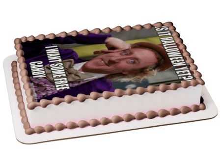 Willy Wonka and the Chocolate Factory Halloween Meme Willy Wonka Edible Cake Topper Image ABPID52768 Online