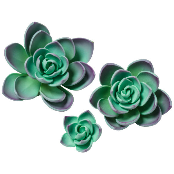 Purple Succulents Gum Paste Flowers Online Hot Sale