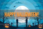 Happy Halloween Scary Jack-O-Lanterns Graveyard Scene Edible Cake Topper Image ABPID52686 on Sale