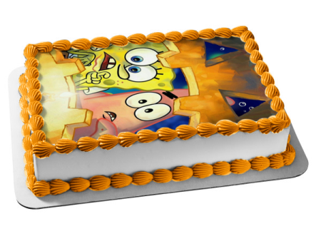 SpongeBob SquarePants Patrick Happy Halloween Scary Jack-O-Lantern Edible Cake Topper Image ABPID52705 For Cheap