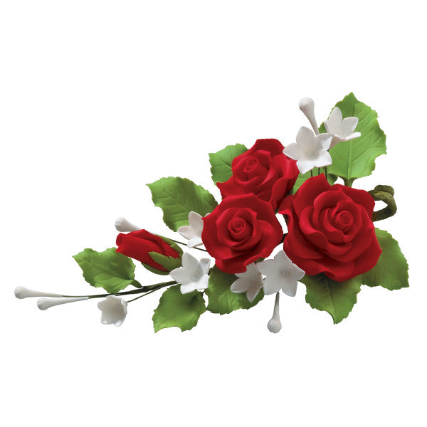 Red Rose Bouquet Gum Paste Sprays Online Hot Sale