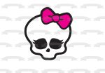 Monster High Skull Pink Bow Pretty Edible Cake Topper Image ABPID52761 on Sale