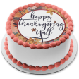 Happy Thanksgiving Ya ll Flowers Fall Colored Leaves Edible Cake Topper Image ABPID52719 Discount