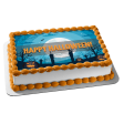 Happy Halloween Scary Jack-O-Lanterns Graveyard Scene Edible Cake Topper Image ABPID52686 on Sale