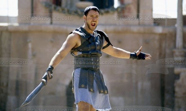 Gladiator Movie Maximus Russell Crowe Are You Entertained? Edible Cake Topper Image ABPID52754 For Sale