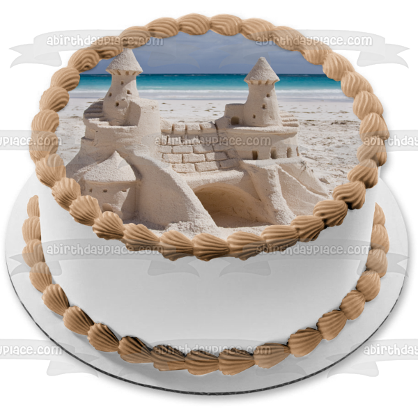 Beach Sand Castle Edible Cake Topper Image ABPID52611 For Sale