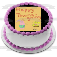 SpongeBob SquarePants Happy Thanx-Giving Patrick Eating Turkey Edible Cake Topper Image ABPID52727 For Cheap