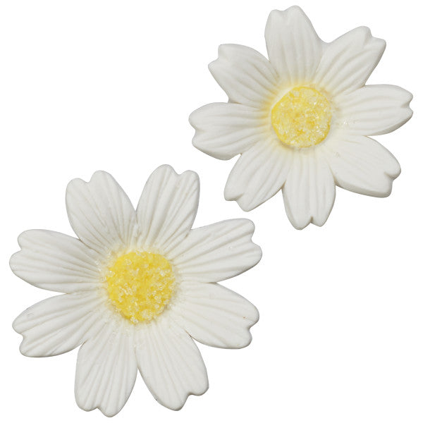 White Daisies Assortment Gum Paste Layon For Cheap