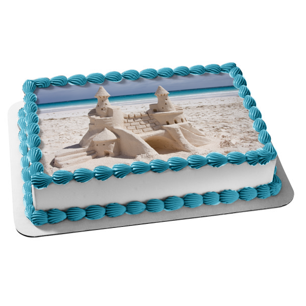 Beach Sand Castle Edible Cake Topper Image ABPID52611 For Sale