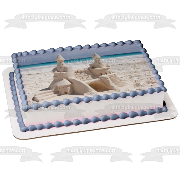 Beach Sand Castle Edible Cake Topper Image ABPID52611 For Sale