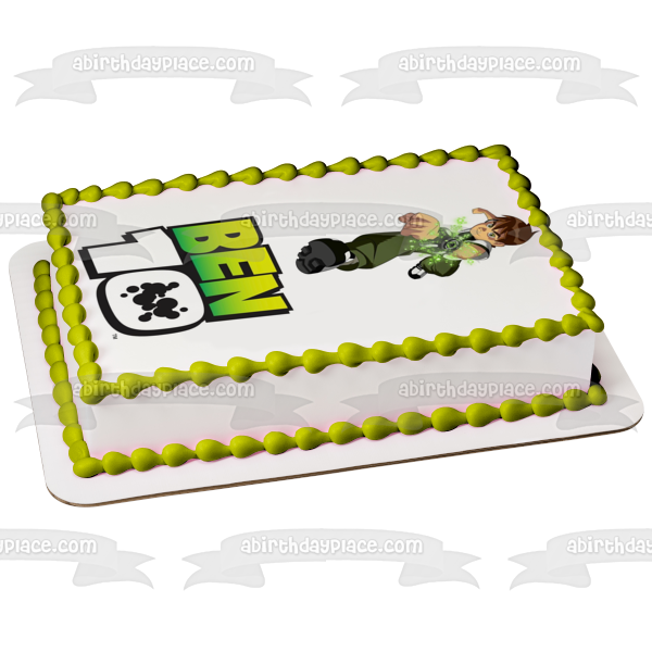 Ben 10 Logo Action Ben Tennyson Omnitrix Edible Cake Topper Image ABPID52617 For Cheap