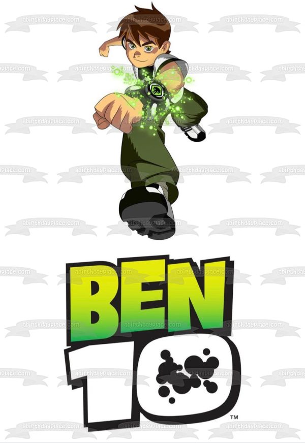 Ben 10 Logo Action Ben Tennyson Omnitrix Edible Cake Topper Image ABPID52617 For Cheap