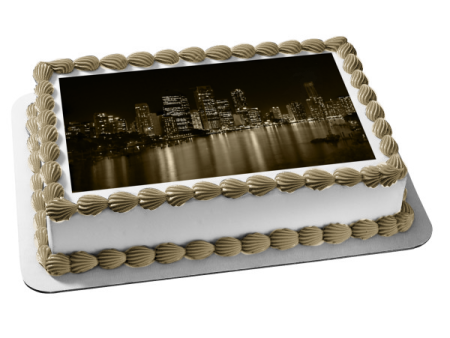 Cityscape Edible Cake Topper Image ABPID52603 Cheap