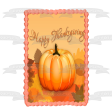 Happy Thanksgiving Pumpkin Fall Colored Leaves Edible Cake Topper Image ABPID52714 Online Sale