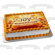 Joy of Thanksgiving God Is Good Fall Colored Leaves Edible Cake Topper Image ABPID52734 Online now