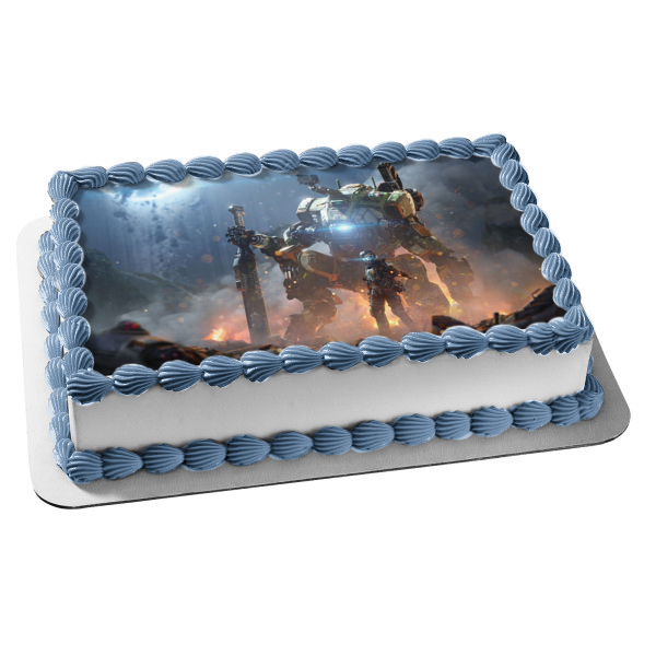 Titanfall Titan Pilot Sci Fi Shooter Multiplayer Gaming Edible Cake Topper Image ABPID52776 Online Hot Sale