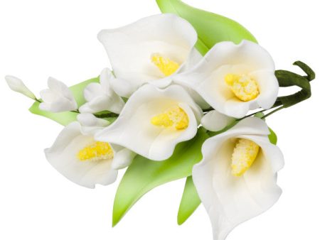 White Calla Lily Gum Paste Sprays Cheap