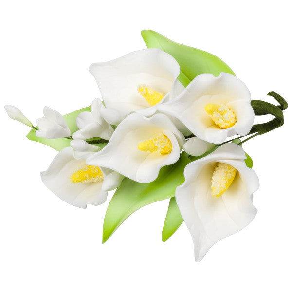 White Calla Lily Gum Paste Sprays Cheap