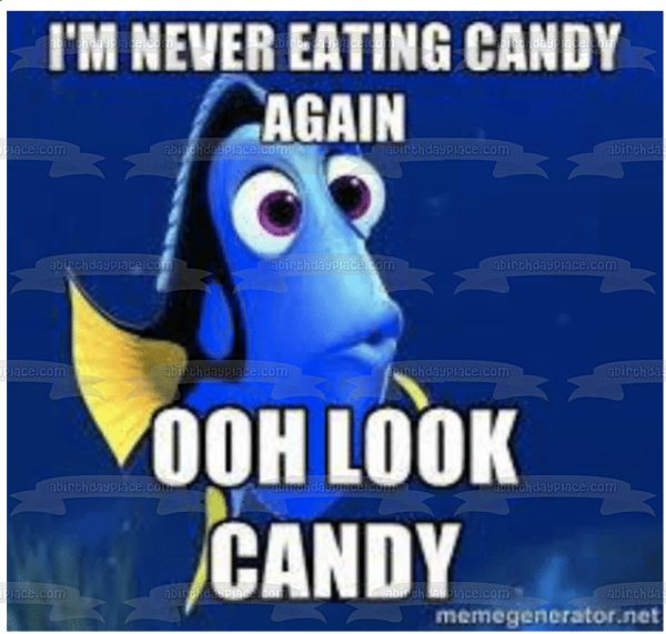 Finding Nemo Halloween Meme Dory Edible Cake Topper Image ABPID52771 Hot on Sale