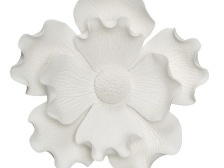 Poppy White Center Gum Paste Flowers For Cheap