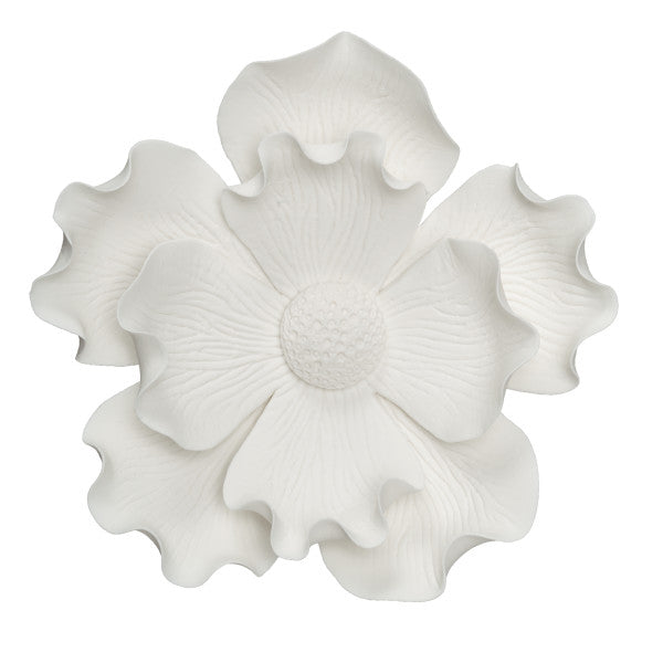 Poppy White Center Gum Paste Flowers For Cheap