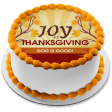 Joy of Thanksgiving God Is Good Fall Colored Leaves Edible Cake Topper Image ABPID52734 Online now