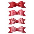 Red Printed and Solid Gum Paste Bows For Cheap