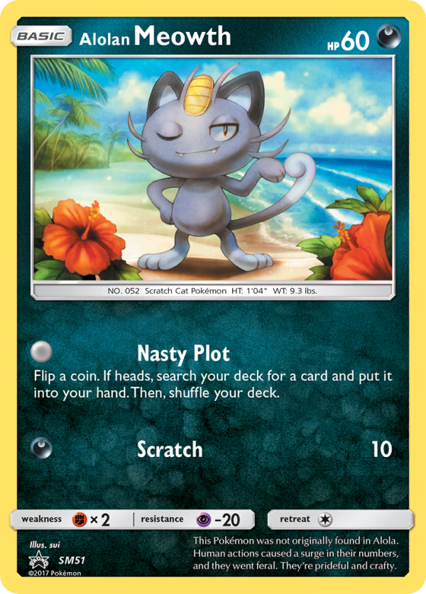 Alolan Meowth (SM51) [Sun & Moon: Black Star Promos] For Sale