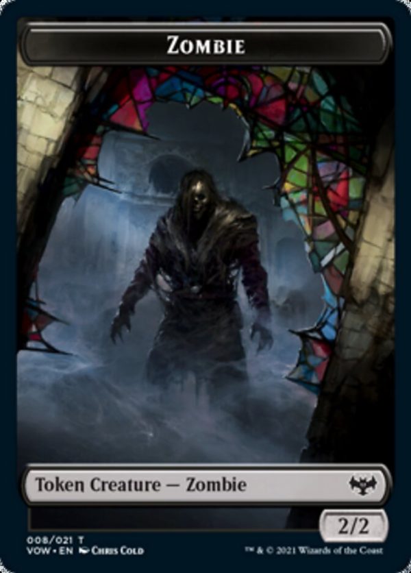 Zombie (008)    Vampire (016) Double-sided Token [Innistrad: Crimson Vow Tokens] on Sale