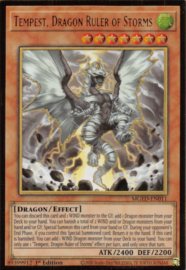 Tempest, Dragon Ruler of Storms [MGED-EN011] Gold Rare Online Hot Sale