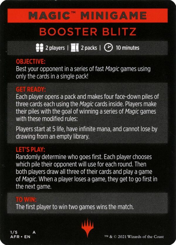 Booster Blitz (Magic Minigame) [Innistrad: Midnight Hunt Minigame] Online Hot Sale