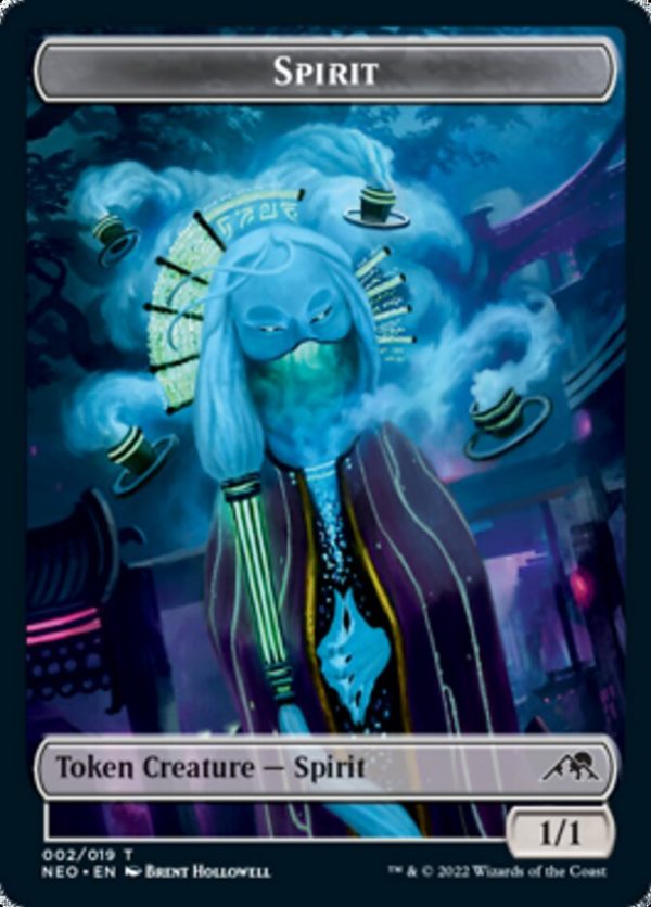 Spirit (002)    Construct (015) Double-sided Token [Kamigawa: Neon Dynasty Tokens] Online