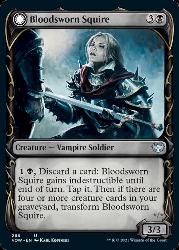 Bloodsworn Squire    Bloodsworn Knight (Showcase Fang Frame) [Innistrad: Crimson Vow] Hot on Sale