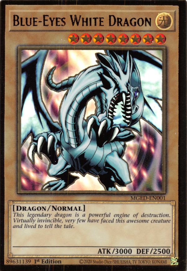 Blue-Eyes White Dragon (Alternate Art) [MGED-EN001] Gold Rare Online now