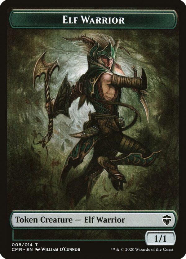 Angel    Elf Warrior Token [Commander Legends Tokens] Hot on Sale