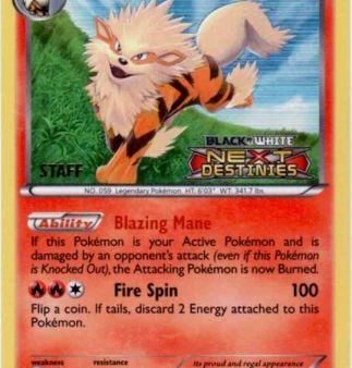 Arcanine (12 99) (Staff Prerelease Promo) [Black & White: Black Star Promos] For Discount